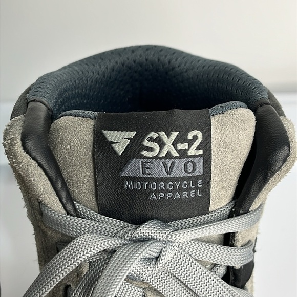SHIMA SX-2 Evo Shoes Gray High-Top Men's Size 10 Motorcycle Shoe - Picture 5 of 15